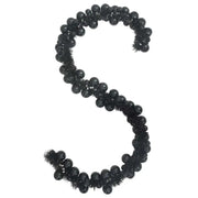 Ghirlanda di Palline di Natale-Decorazioni natalizie Nero 186 cm Polistirolo