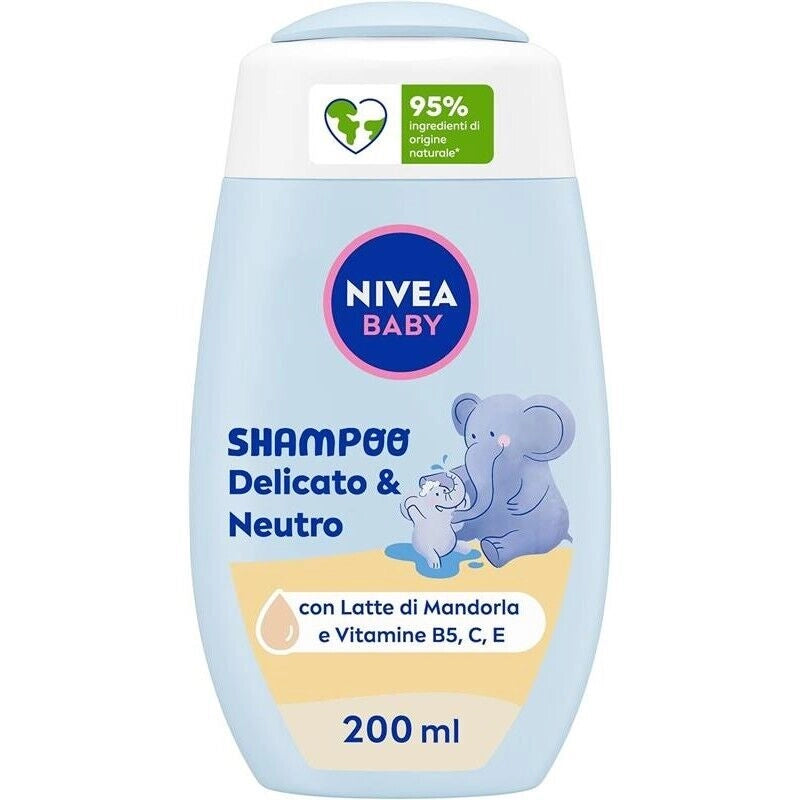NIVEA BABY SHAMPOO DELICATO & NEUTRO 200 ML DETERSIONE DELICATA NO LACRIME SENZA SOLFATI