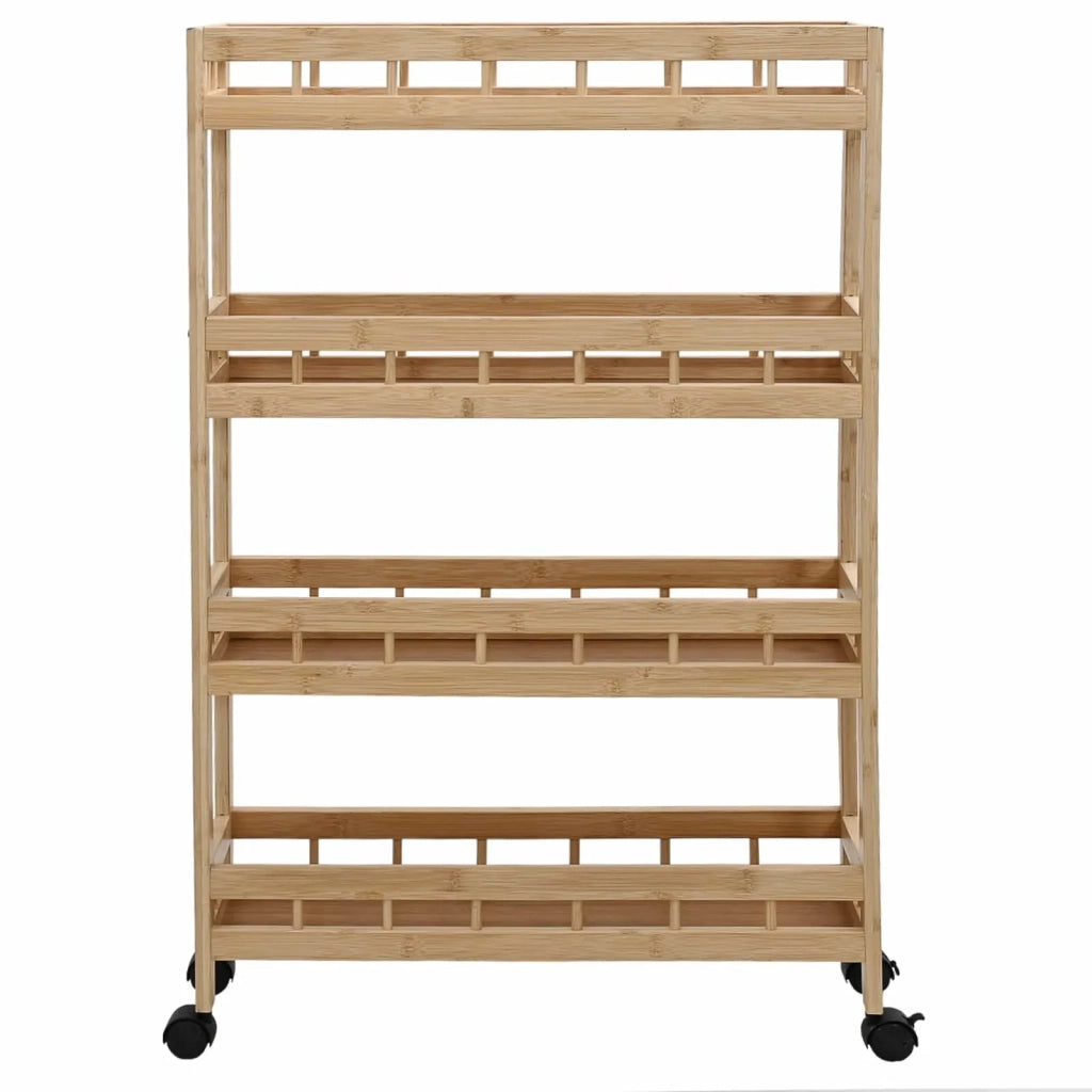Carrello da Cucina con Ruote Naturale 60 x 18 x 97 cm Bamb¨´ CFW6439585