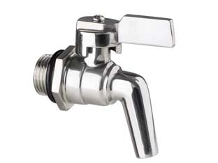 RUBINETTO A LEVA ACCIAIO INOX PER FUSTI E SERBATOI  M 3/4