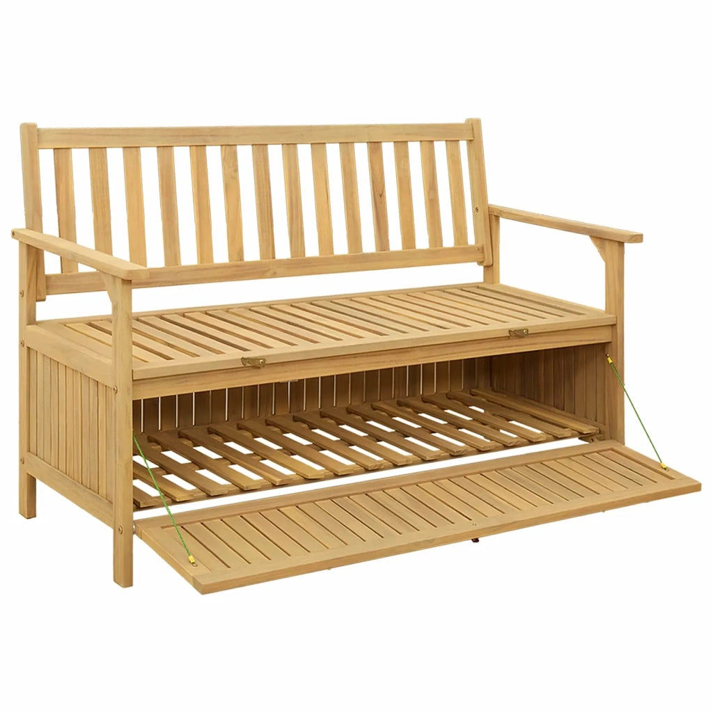 Panchina con contenitore 120 x 63 x 84 cm Acacia Solido