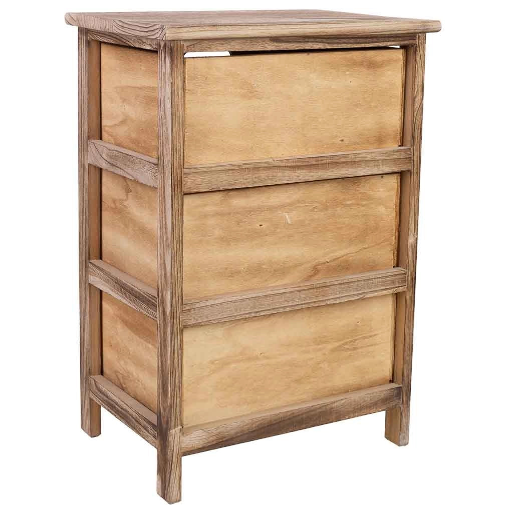 Cassettiera in legno con 3 cassetti in legno 40x29x58
