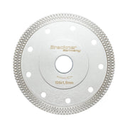 Disco diamantato turbo continuo 125 × 1,5 × 22,23 mm, taglio a umido/secco per ceramica dura, gres porcellanato, piastrelle. Breckner Germany