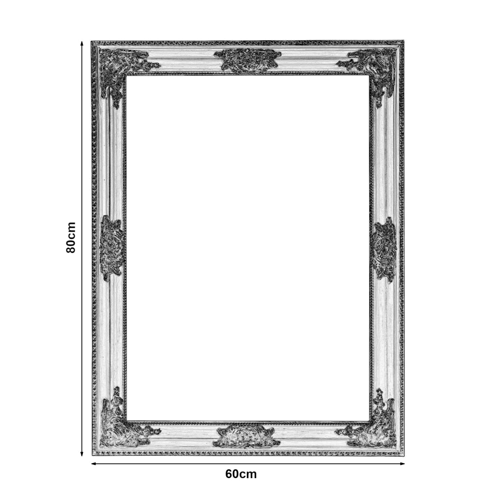 Specchio da Parete Punkalaidun con Cornice Dorata Stile Barocco 80x60 cm Verticale e Orizzontale [en.casa]