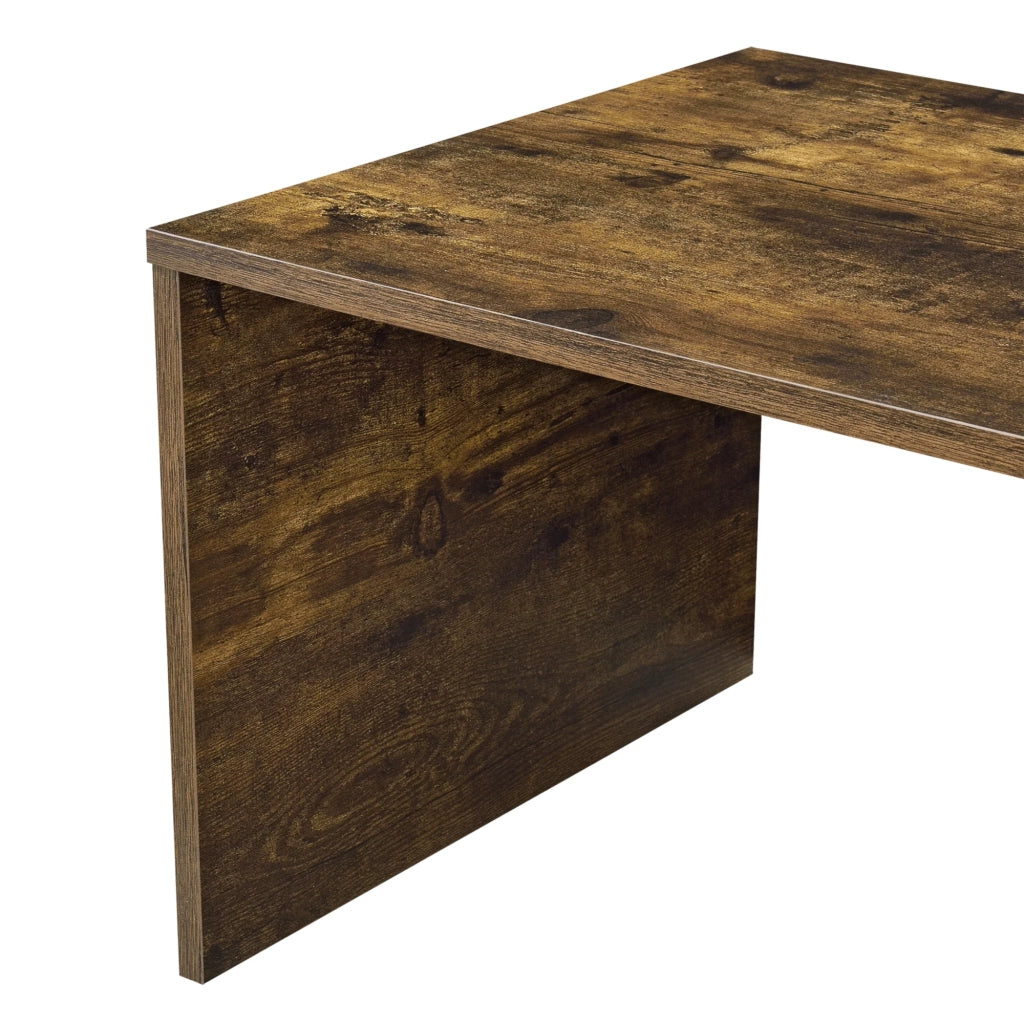 Tavolino da salotto elegante con vano contenitore 90 cm marrone/nero 03_0006167