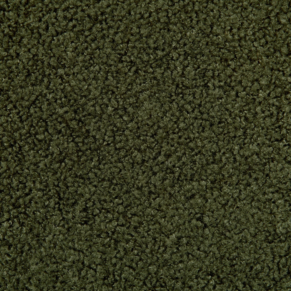 Set di 2 sedie da pranzo Verde Scuro con gambe senza braccioli Bouclè PU Gambe in ferro nero Design contemporaneo e retrò Sedute per la sala da pranzo