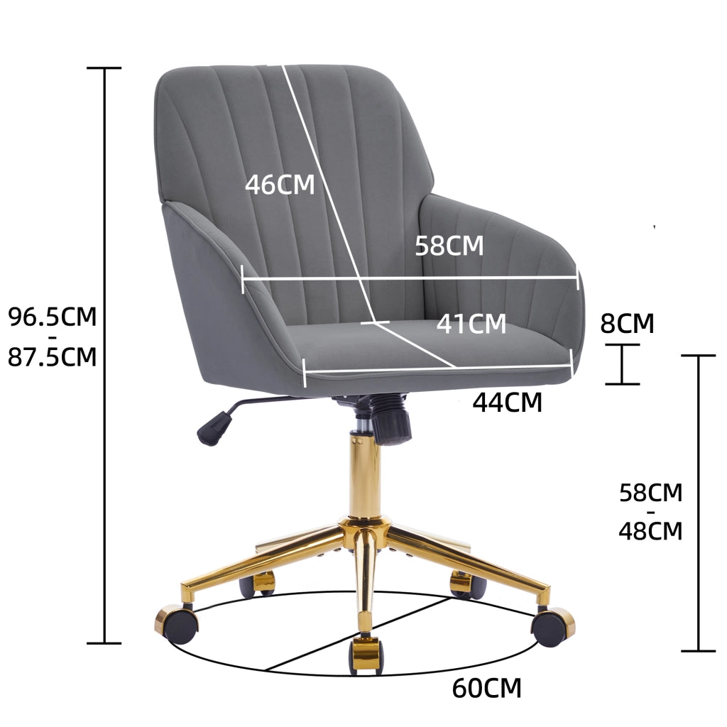 Sedia da Ufficio Ergonomica Regolabile ¨C MINIMAL ¨C Schienale, Seduta Imbottita, Design Moderno