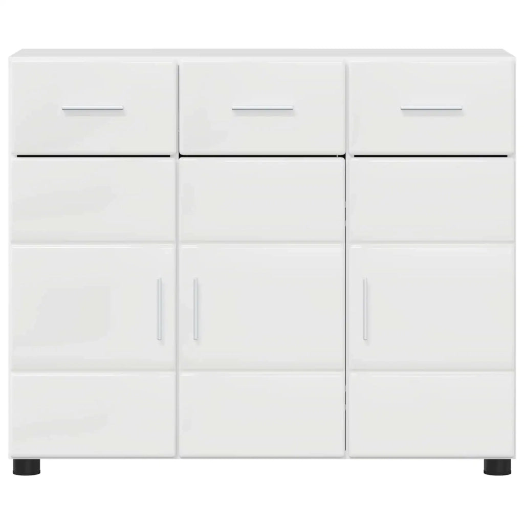 Credenza FLORIN 88,5 x 30,5 x 73 cm Bianco Lucido 880315