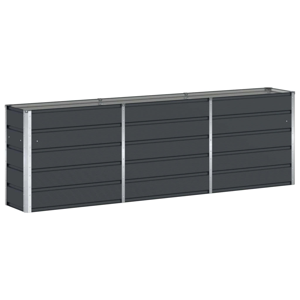 Fioriera di design moderna e versatile 160 x 40 x 75 cm in acciaio antracite 02_0059222