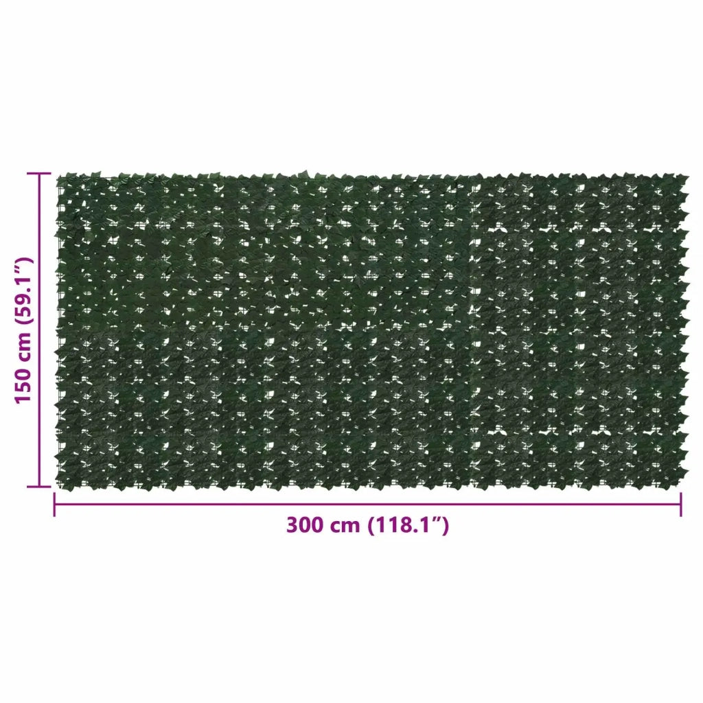 Schermo per balcone con foglie Verde Scuro 300 x 150 cm 42040633