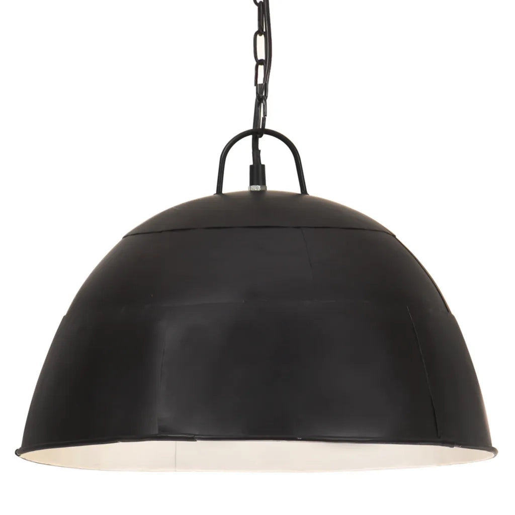 Lampada Industriale Vintage 25 W Nera Rotonda 40 cm E27 cod mxl 57975