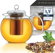 Tazza da tè in vetro 1.3L con setaccio in acciaio inossidabile - ideale per il tè libero e senza residui