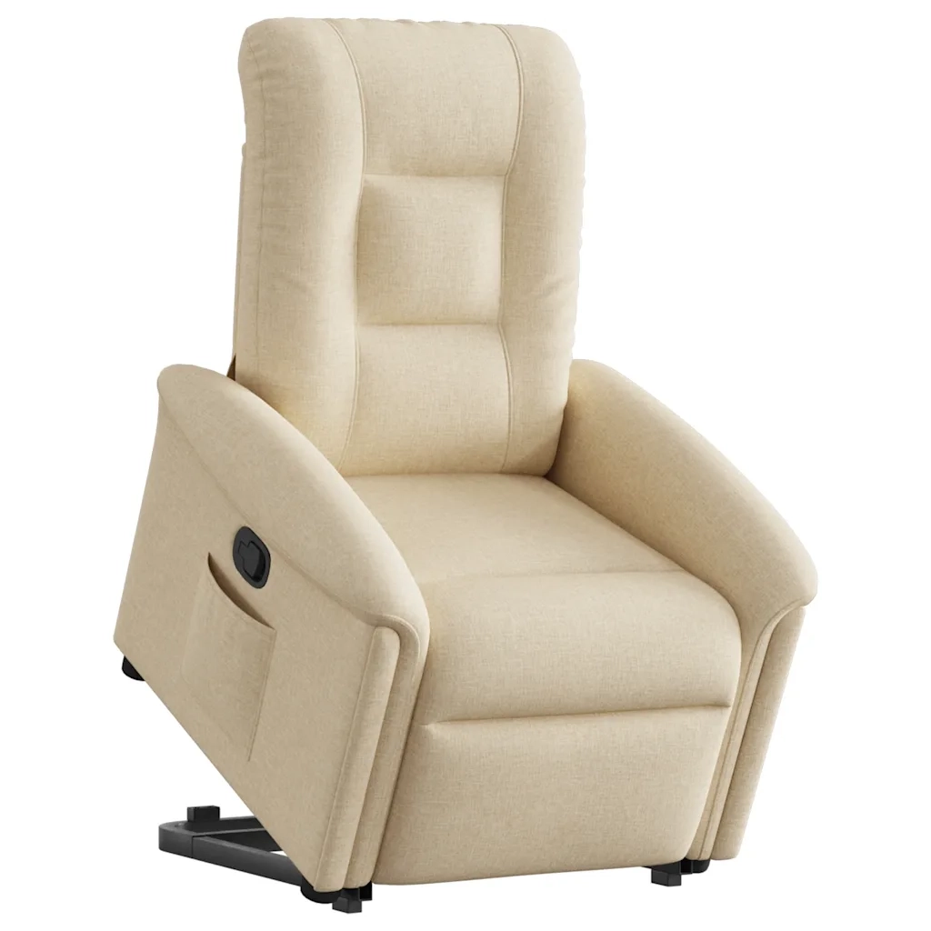 Poltrona Alzapersona Reclinabile Crema in Tessuto 3303262