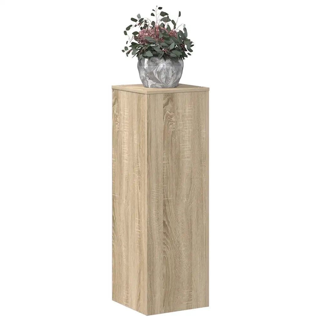 Supporto per Piante Rovere Sonoma 33x33x100cm Legno Multistrato 852953