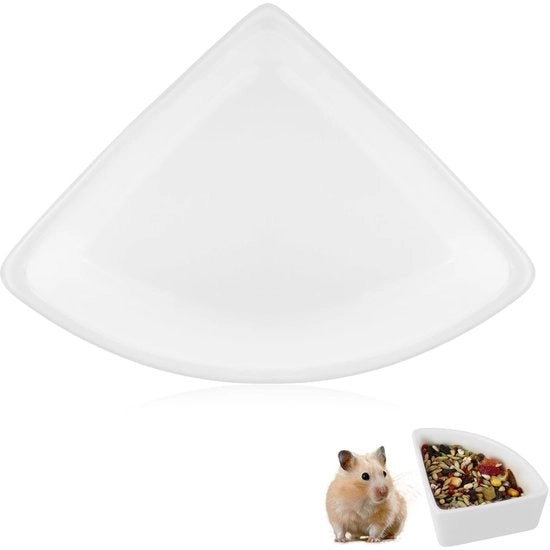 Contenitore alimentare e acqua per cavia e hamster - anti-flipping - 160g - colore rosa/bianco - leggero - modello per cavia e hamster