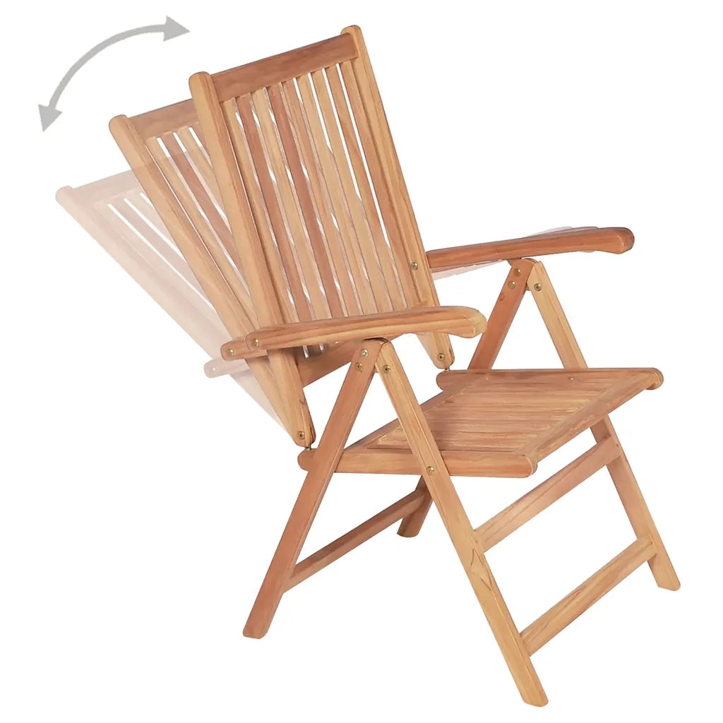 Sedie Reclinabili da Giardino 6 pz in Legno Massello di Teak 3065526