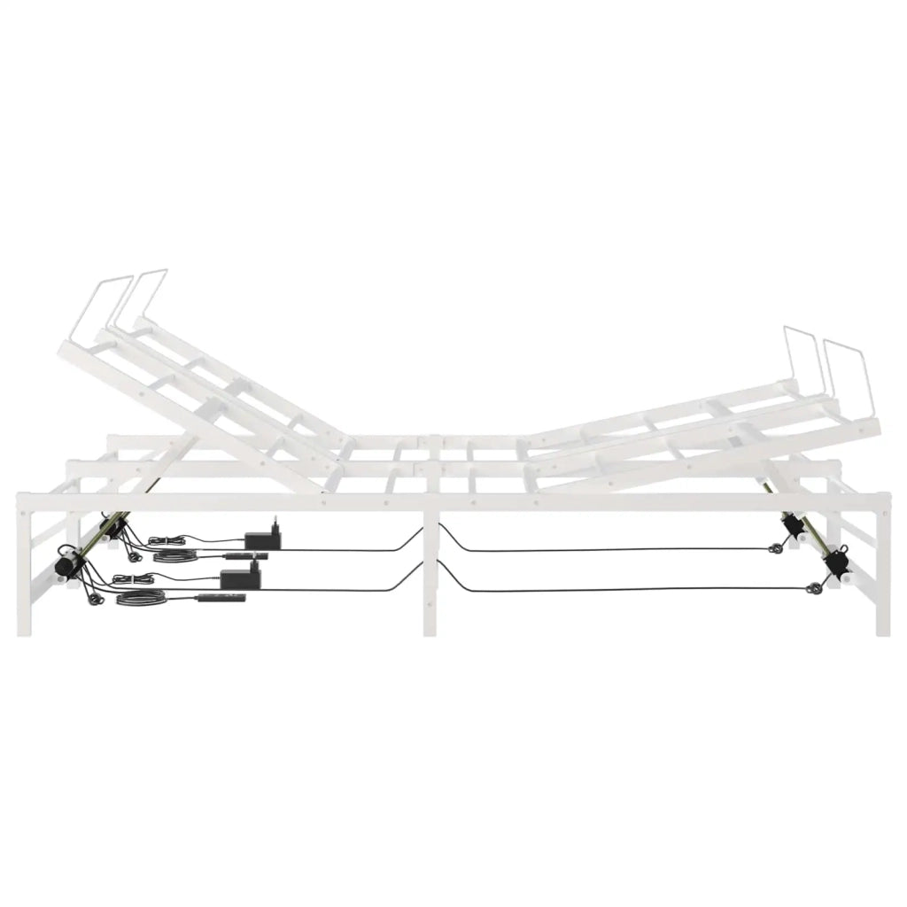 Telaio Letto Elettrico Regolabile Bianco 140 x 190 cm Acciaio 3438631