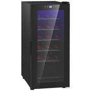 CANTINETTA FRIGORIFERO PER 18 BOTTIGLIE DI VINO CON DISPLAY DIGITALE, LUCE LED E CONTROLLO TEMPERATURA, NERO