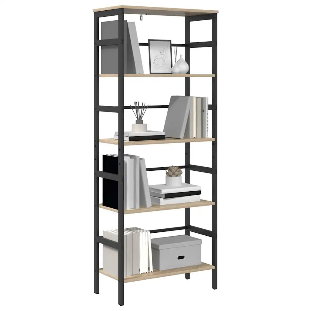 Libreria-Scaffale per Libri-Mobile di Stoccaggio Rovere Sonoma 60 x 29,5 x 149 cm Legno multistrato