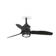 FARO Ventilatore da soffitto a incasso Just Fan S Ø810 mm con motore DC 6 velocita funzione inversa per soffitti inclinati 3000K nero opaco acciaio FARO-33424R1N