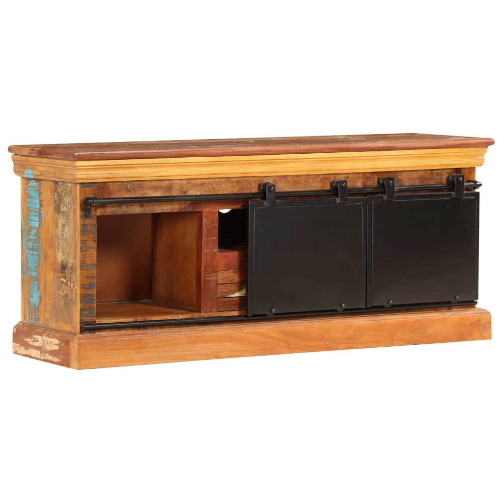 Pratico mobile porta TV/credenza di design 110 cm legno massello di recupero 2502287