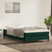vidaXL Letto a Molle senza Materasso Verde Scuro 120x220 cm Velluto