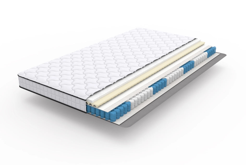 Materasso a molle 90x200 singolo rigidità H3 ergonomico bianco