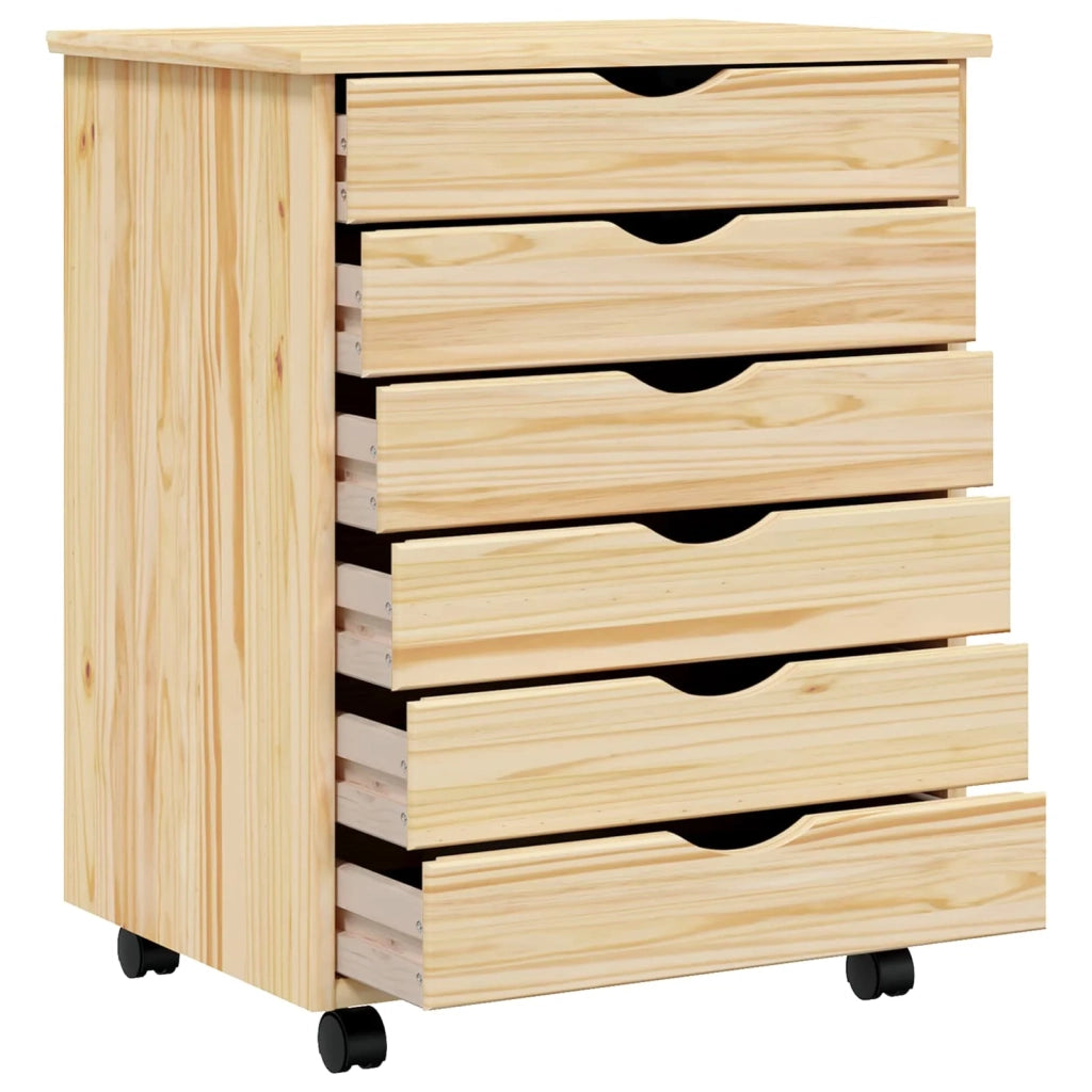 Armadietto Rotolante con Cassetti MOSS Vernice trasparente 42032401