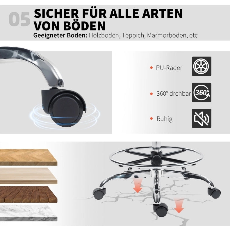 Sedia ergonomica nera con supporto lombare 4D