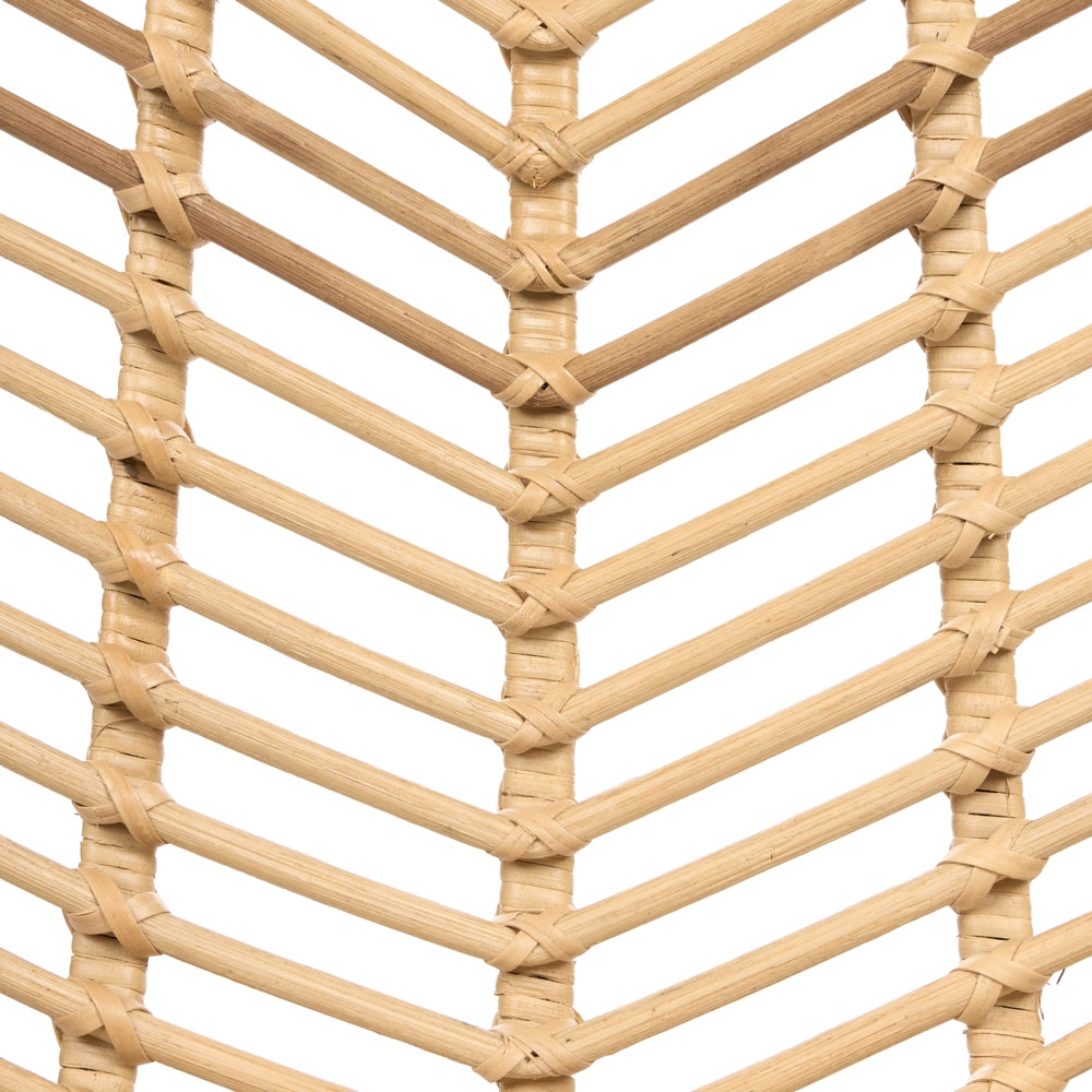 Set di 2 sedie in rattan naturale con seduta e schienale in vimini, senza braccioli, gambe in ferro