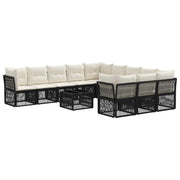Set Divano da Giardino 12 pcs Nero polyrattan 3434395