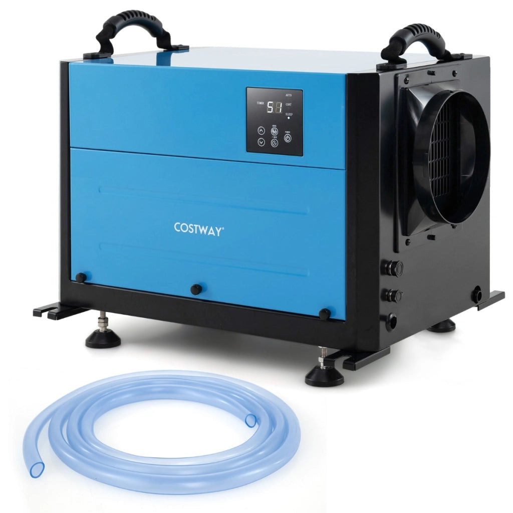 Deumidificatore per spazi ristetti commerciale con 3 modalit¨¤ e timer 24h, Deumidificatore per cantine Blu