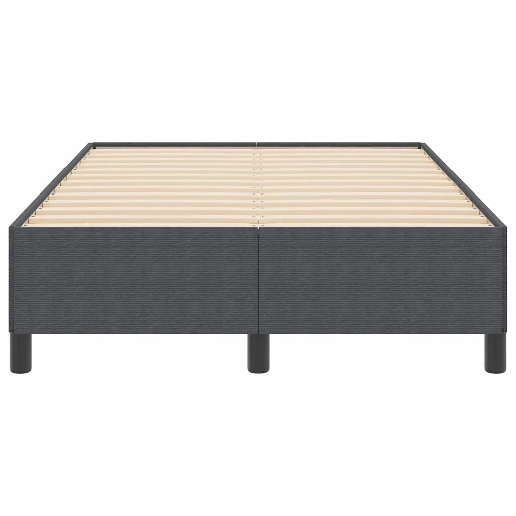Letto a molle Grigio Scuro 120 x 190 cm Tessuto in Cords 42006958