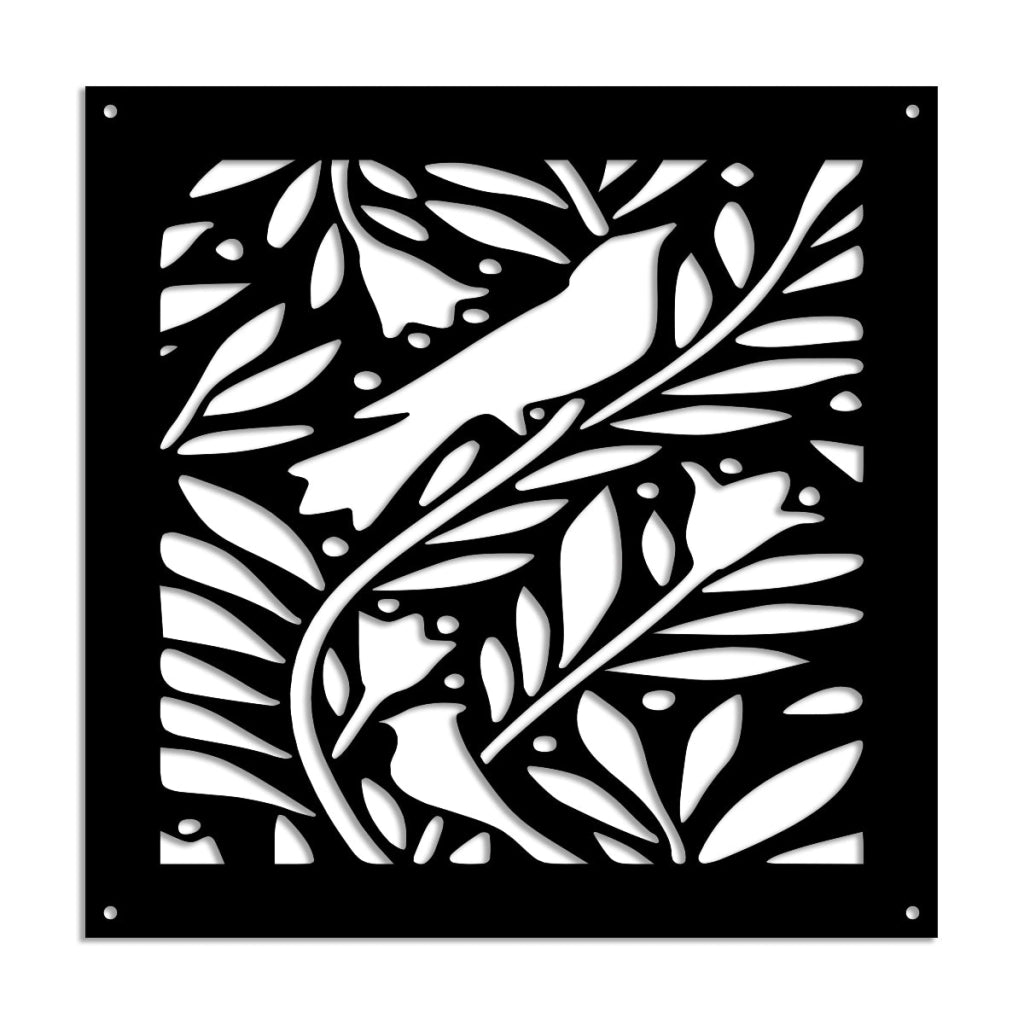 COLIBRI - Pannello in PVC traforato - Parasole Misura: 98x98 cm, Colore: nero