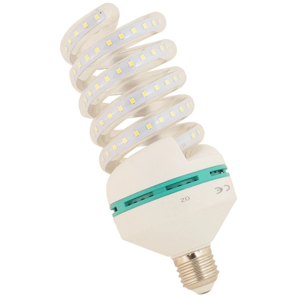 Trade Shop - Lampadina Luce Led Spirale E27 Basso Consumo Luce Bianco Bianca Freddo 6500k W - -bianco Freddo-5 Watt