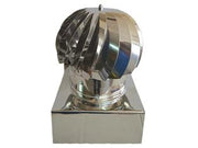 FUMAIOLO TESTA RADIANTE GIREVOLE QUADRO  cm.47x47 in acciaio inox