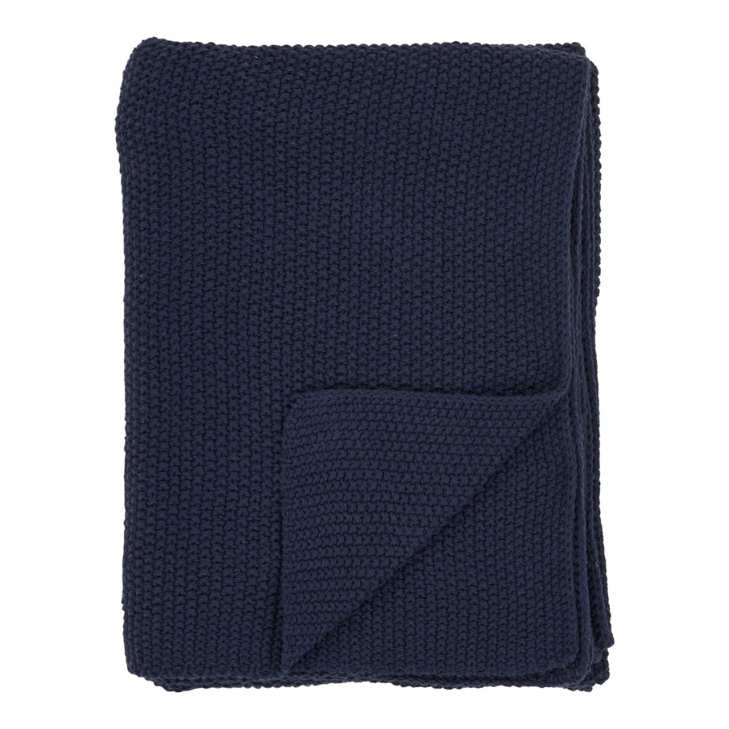 Plaid Santos, Blu, Cotone Reciclato, 130x170x0 cm