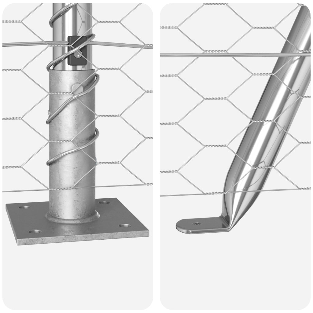 Recinzione Esagonale 0.4x10 m Acciaio Zincato