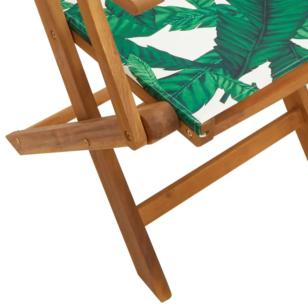Sedie da Giardino Pieghevoli 6pz Verde Tessuto e Legno Massello 3214587
