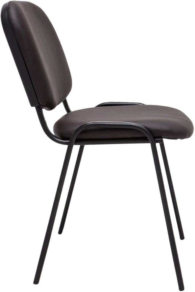 Sedia impilabile Ken similpelle marrone