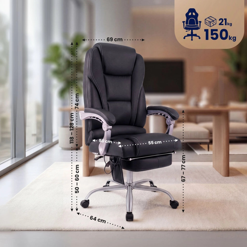 Bьrostuhl Pacific Echtleder mit Massagefunktion