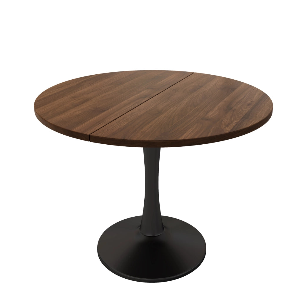 Tavolo da pranzo - ovale estraibile - 100/140x100x75 cm - stile moderno - noce - per sala da pranzo