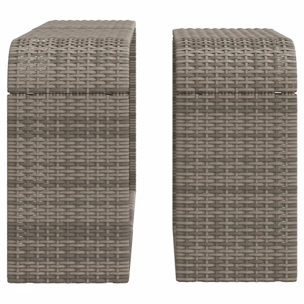 Scaffali Portaoggetti 2 pz in Polyrattan Grigio CFW4066576