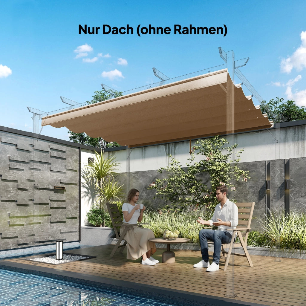 Copertura Pergola Retrattile ¨C zephmum ¨C Marrone 250x255 cm