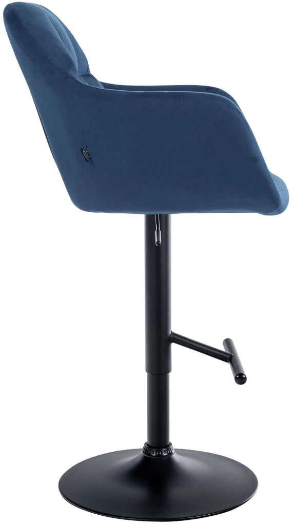 Barhocker Natoma Samt schwarz