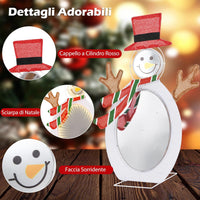 Pupazzo di Neve Illuminato, Decorazione Natalizia con 75 Luci LED, Cappello Rosso e Sciarpa, per Giardino, Cortile e Prato