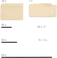 Mobile scarpiera ripiano in tessuto con cerniera 161 cm beige 13_0001642_2