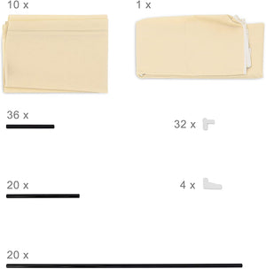 Mobile scarpiera ripiano in tessuto con cerniera 161 cm beige 13_0001642_2