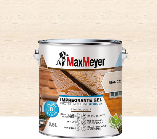 Impregnante Protettivo Legno All'acqua, Bianco, 2.5L