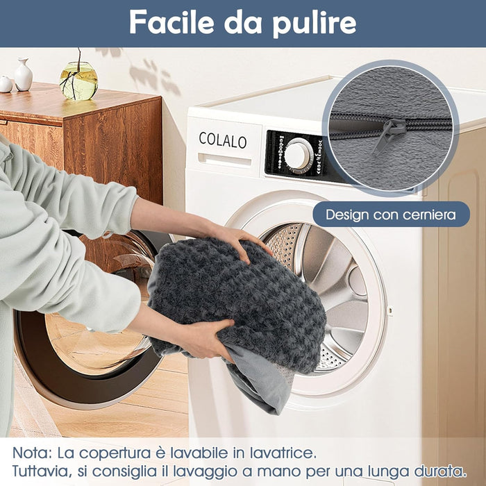 Cuccia Cane Interno in Schiuma, Brandina per Cani con Cuscino, Copertura Rimovibile e Tessuto Interno Impermeabile, Lettino per Animali Domestici, Grigio (122 x 89 x 18 cm)